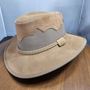 Sirocco Wide Brim Suede Sun Hat | American Hat Makers | Tan | NWT | XX-LARGE